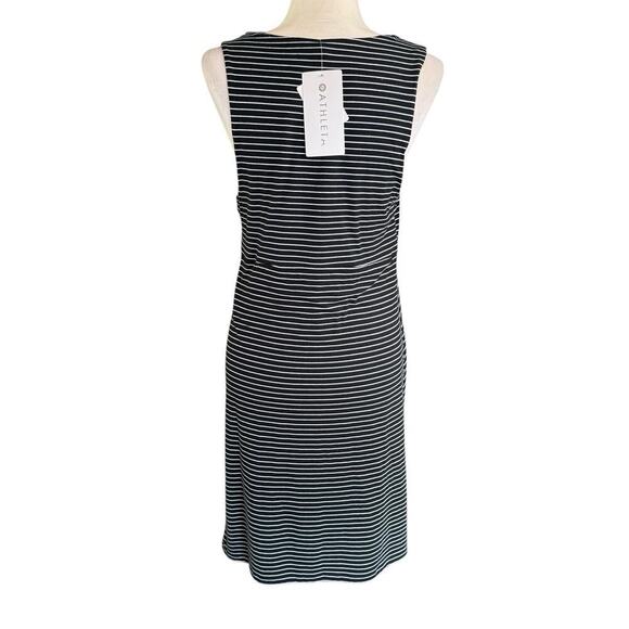 NWT Athleta Stripe La Palma Dress Black White Stripe Coastal Preppy Prep $98 M - Picture 4 of 12